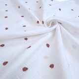 Mussola di Cotone Doppia Garza H 140 cm - COCCINELLE/LATTE