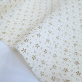 Pannolenci H 155 cm - LATTE FIORELLINI GLITTER ORO