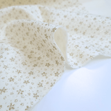 Pannolenci H 155 cm - LATTE FIORELLINI GLITTER ORO