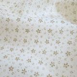 Pannolenci H 155 cm - LATTE FIORELLINI GLITTER ORO