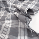 Tessuto Misto Cotone H 300 cm - QUADRO SCOZZESE ACCIAIO