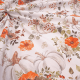 Panama Digital Fund Cotton - PIVOINES BLEUES - coupe minimum ou multiples de 25 x 280 cm