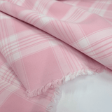 Tessuto Misto Cotone H 300 cm - QUADRO SCOZZESE ROSA PASTELLO