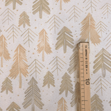 Tessuto Arredo Jacquard H 140 cm - BOSCO NORDICO/LUREX ORO