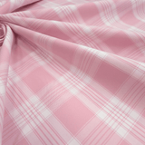 Tessuto Misto Cotone H 300 cm - QUADRO SCOZZESE ROSA PASTELLO