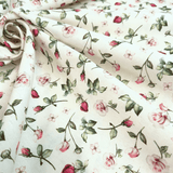 Panama Digital Fund Cotton - PIVOINES BLEUES - coupe minimum ou multiples de 25 x 280 cm