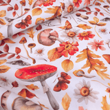 Panama Digital Fund Cotton - PIVOINES BLEUES - coupe minimum ou multiples de 25 x 280 cm