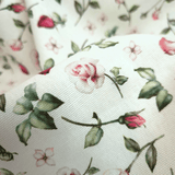Panama Digital Fund Cotton - PIVOINES BLEUES - coupe minimum ou multiples de 25 x 280 cm