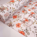 Panama Digital Fund Cotton - PIVOINES BLEUES - coupe minimum ou multiples de 25 x 280 cm