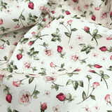 Panama Digital Fund Cotton - PIVOINES BLEUES - coupe minimum ou multiples de 25 x 280 cm