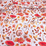 Panama Digital Fund Cotton - PIVOINES BLEUES - coupe minimum ou multiples de 25 x 280 cm