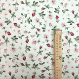 Panama Digital Fund Cotton - PIVOINES BLEUES - coupe minimum ou multiples de 25 x 280 cm