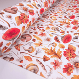 Panama Digital Fund Cotton - PIVOINES BLEUES - coupe minimum ou multiples de 25 x 280 cm