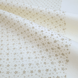 Pannolenci H 155 cm - LATTE FIORELLINI GLITTER ORO