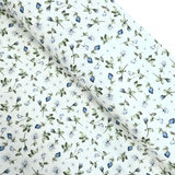 Panama Digital Fund Cotton - PIVOINES BLEUES - coupe minimum ou multiples de 25 x 280 cm