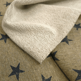 Felpa Garzata/French Terry H 150 cm - VERDE ARMY/STELLE BLU