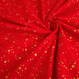 Coton de Noël - FANTAISIE DE NOËL FOND BLEU NUIT - coupe minimum ou multiples de 25 x 140 cm