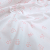 Piquet millerighe H 150 cm - COORDINATO CUORI, STELLE E FIOCCHI FONDO LATTE