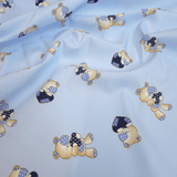Piquet millerighe H 150 cm - COORDINATO ORSETTO CON CUORE BLU
