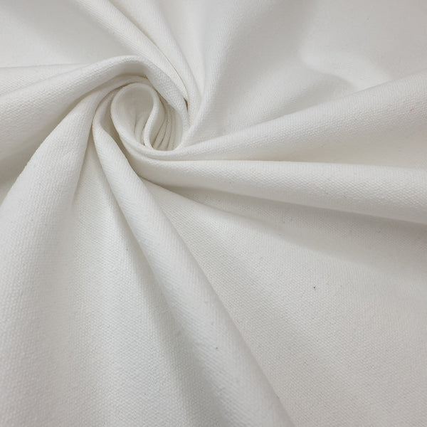 Tessuto Canvas Cotone - BIANCO - taglio minimo o multipli da 25 x 140 cm