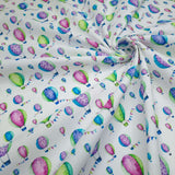 Digitaler Baumwollstoff H 150 cm - HEIßLUFTBALLONS