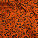 Cotone Halloween H 145 cm - HALLOWEEN NERO/ARANCIO