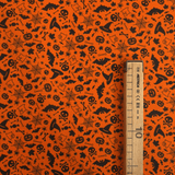 Cotone Halloween H 145 cm - HALLOWEEN NERO/ARANCIO