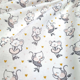 Tessuto Cotone H 140 cm - TOPOLINE BALLERINE