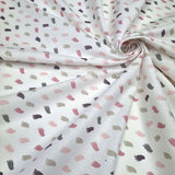 Tessuto Cotone H 140 cm - PIEDINI ROSA