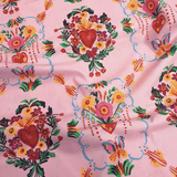 Cotone Americano H 110 cm - CUORE SACRO/ROSA