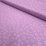 Cotone Americano H 110 cm - ANIMAL FACE/LILLA