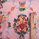 Cotone Americano H 110 cm - CUORE SACRO/ROSA