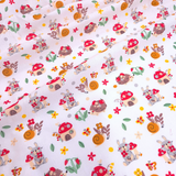 Tessuto Cotone H 140 cm - CONIGLIETTI E FUNGHETTI