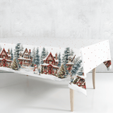 Tessuto per Tovaglie con abbassamento H 160 cm - CHALET INGLESE/POIS ROSSI