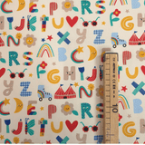 Cretonne Leggero H 160 cm - ALFABETO IN FESTA