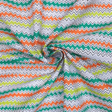 Tessuto Cotone H 140 cm - ZIG ZAG MULTICOLOR