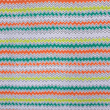 Tessuto Cotone H 140 cm - ZIG ZAG MULTICOLOR