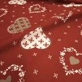 Cretonne Leggero H 160 cm - CUORE TIROLESE/BORDEAUX