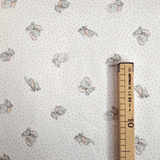 Piquet millerighe con stampa digitale H 150 cm - ELEFANTINI/POIS ROSA