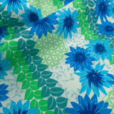 Cotone Americano H 110 cm - FIORITURA BLU