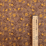 Cotone Americano H 110 cm - FIORELLINI GIALLI/MARRONE