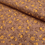 Cotone Americano H 110 cm - FIORELLINI GIALLI/MARRONE