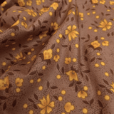 Cotone Americano H 110 cm - FIORELLINI GIALLI/MARRONE