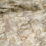 American Cotton - Carte géographique - coupe minimum ou multiples de 25 x 115 cm