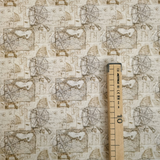 American Cotton - Carte géographique - coupe minimum ou multiples de 25 x 115 cm