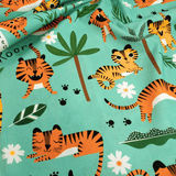 Cotone Americano H 110 cm - PICCOLE TIGRI/ACQUAMARINA