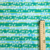 Cotone Americano H 110 cm - API/RIGHE AZZURRO E VERDE