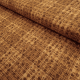 Cotone Americano H 110 cm - IMPRONTE/QUADRI MARRONE