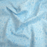 Cotone Americano H 110 cm - FIORELLINI AZZURRI