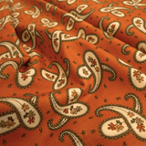 Cotone Americano H 110 cm - PAISLEY RUGGINE